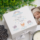 ukgiftstoreonline Personalised Hello Baby Let Our Adventures Begin Keepsake Memory Box Gift