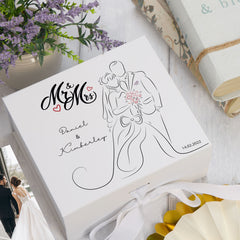 ukgiftstoreonline Personalised Mr and Mrs Wedding Keepsake Memory Gift Box