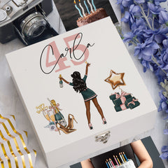 Personalised Any Age Birthday Gift Keepsake Memory Box 18th, 21st, 30th