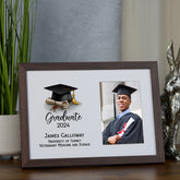Personalised Graduation Photo Frame Gift With Hat and Scroll
