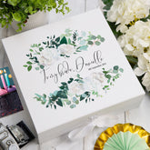 ukgiftstoreonline Personalised Any Title Flowers Keepsake Memory Box Gift