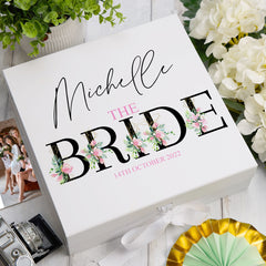 ukgiftstoreonline Personalised Bride Wedding Keepsake Memory Box Gift