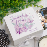 Personalised Special Mum Pink and Purple Butterfly Keepsake Memory Box Gift