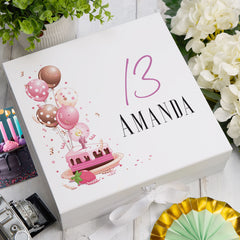 Personalised 13th Birthday Gifts For Her Keepsake Memory Box