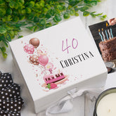 Personalised 40th Birthday Gifts For Her Keepsake Memory Box