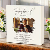 Personalised Husband Memorial Sympathy Plaque Indoor or Outdoor With Photo
