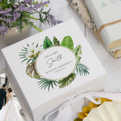 Wedding Day Gift Personalised Keepsake Memory Box Rainforest Theme