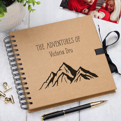 Personalised Brown Adventures of Travel Scrapbook Photo Album