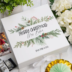 ukgiftstoreonline Personalised Merry Christmas Keepsake Memory Box