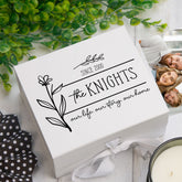 Personalised Our Story Our Life Family Sentiment Keepsake Memory Box.