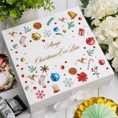 Personalised Christmas Eve Box With Decorative Design