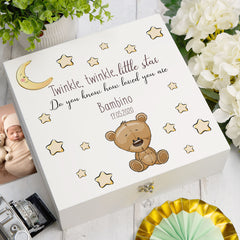ukgiftstoreonline Personalised Baby Gift Keepsake Memory Box Twinkle Twinkle Little Star