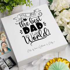 ukgiftstoreonline Personalised Best Dad In The World Keepsake Memory Gift Box