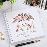 Personalised Boho Style Golden Text Wedding Scrapbook Photo Album