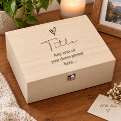 Personalised Keepsake Box | Wooden Engraved | 30cm or 17cm Sizes | Any Title | Any Sentiment ukgiftstoreonline Large