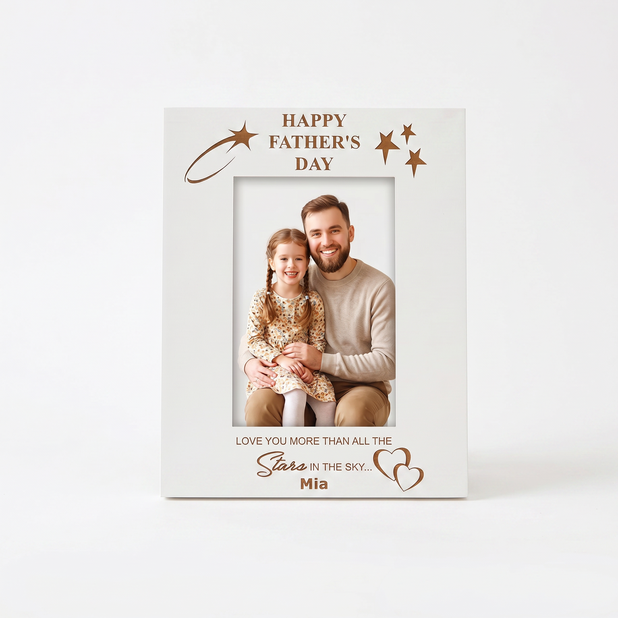 Happy Father's Day Personalised White Photo Frame Gift Photo Frame ukgiftstoreonline