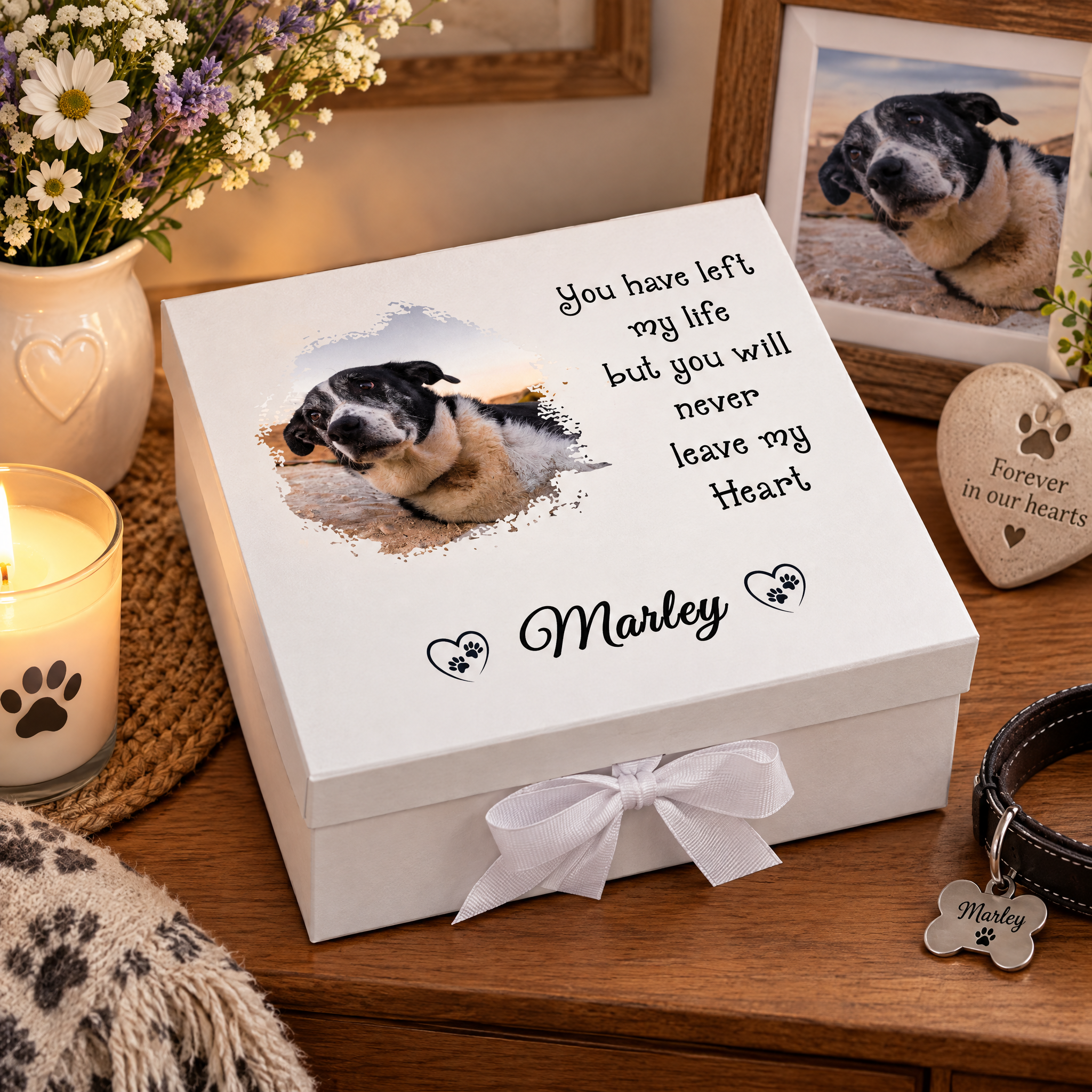 Custom Pet Memorial Box With Photo For Pet Lovers Personalised Condolence & Memory Treasure Sympathy Gift ukgiftstoreonline