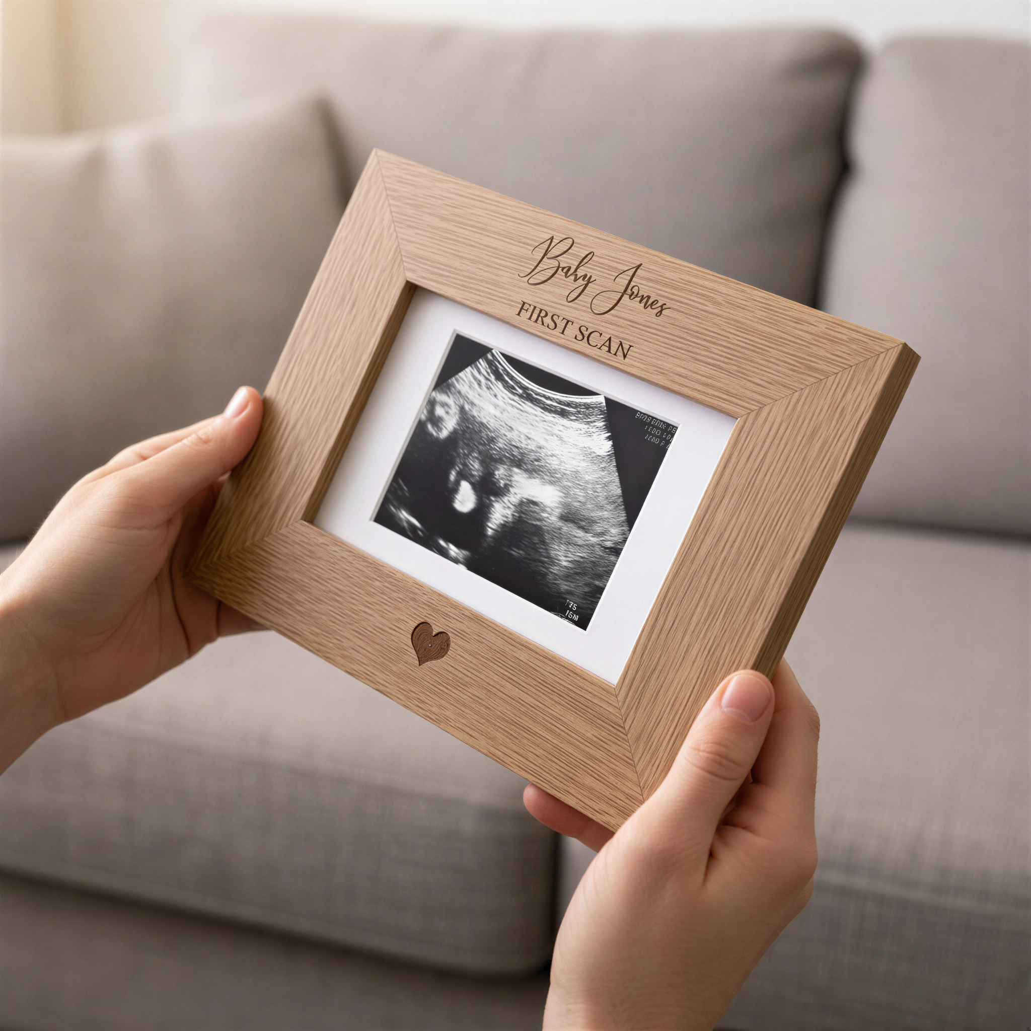 Personalised Baby Scan Frame, First Scan Photo Frame With Stand Photo Frame ukgiftstoreonline