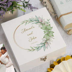 Personalised Wedding Day Keepsake Gift Box Couple Wedding Memory Storage Box ukgiftstoreonline Wooden Box Medium