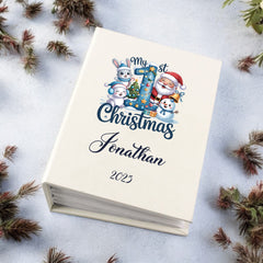 Personalised Baby Boy's First Christmas Photo Album Slip In Sleeves 100 x 6x4 Capacity