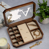 Luxury Large Wooden Jewellery Box Gift For Her With Cute Highland Cow
