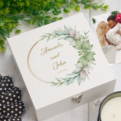 Personalised Wedding Day Keepsake Gift Box Couple Wedding Memory Storage Box ukgiftstoreonline Wooden Box Large