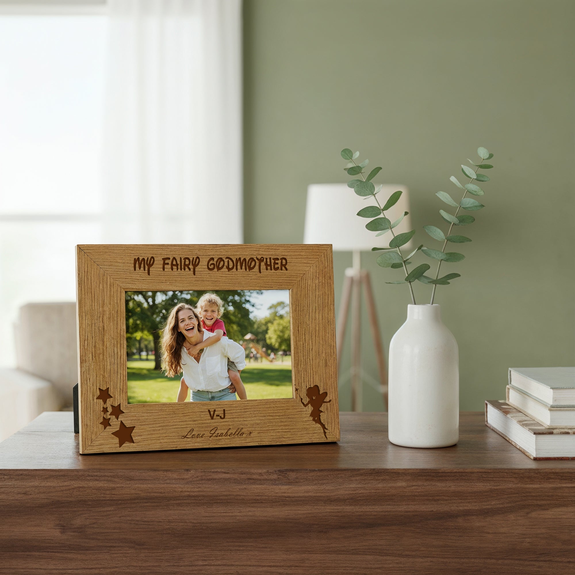 Personalised Fairy Godmother Photo Frame Gift Godmother Photo Frame ukgiftstoreonline Landscape 5 x 7 Inch