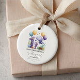 Personalised First Birthday Ornament Keepsake Gift With Sea Mammals Personalised Heart Gifts ukgiftstoreonline Design 2