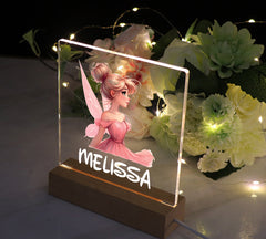 Personalised Fairy Gift Night Light Bedroom Nursery For Kids Personalised Heart Gifts ukgiftstoreonline Elegant Fairy