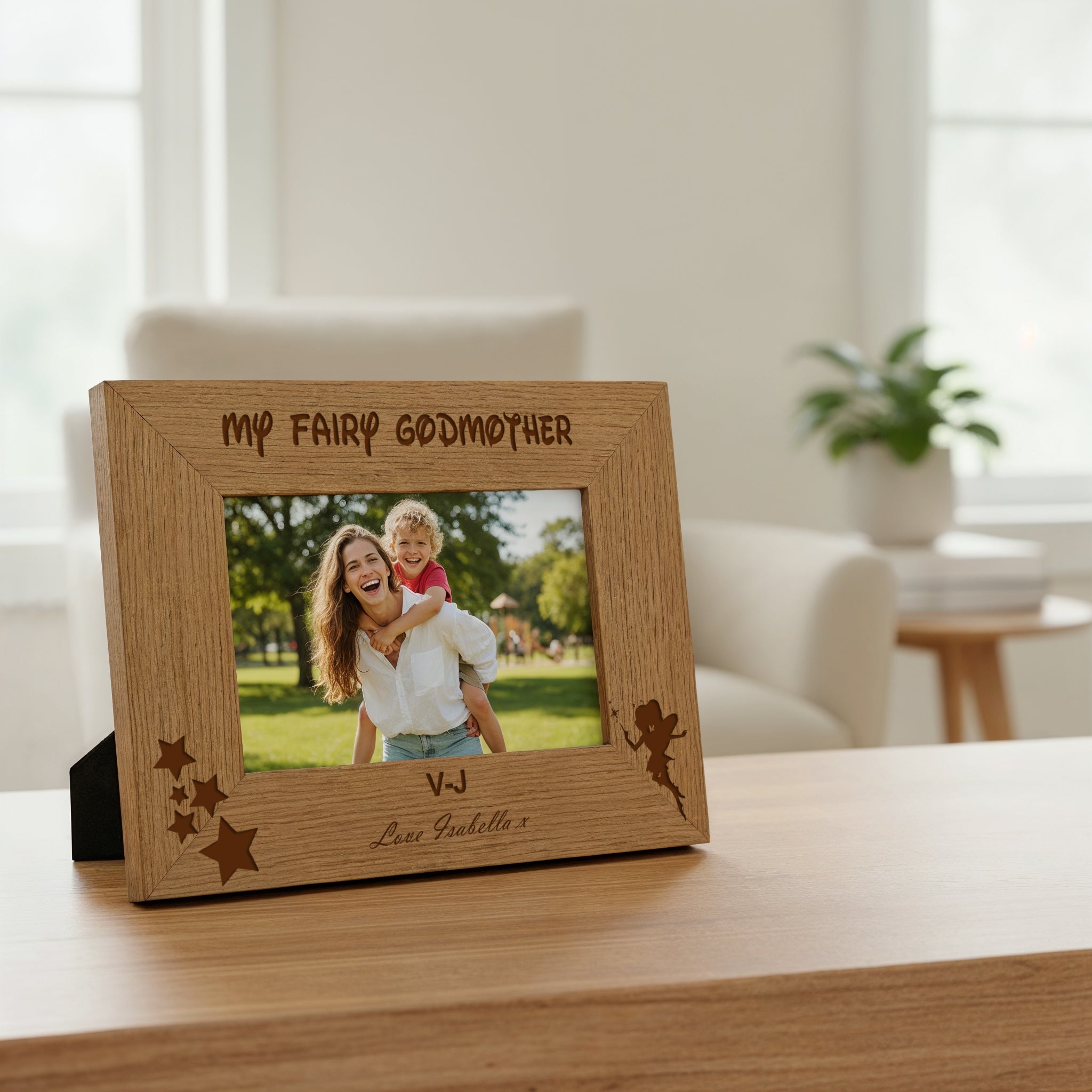 Personalised Fairy Godmother Photo Frame Gift Godmother Photo Frame ukgiftstoreonline Landscape 4 x 6 Inch