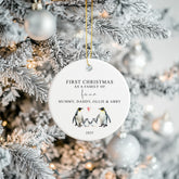 First Christmas as a Family of 3 Decoration Keepsake Christmas Bauble Gift