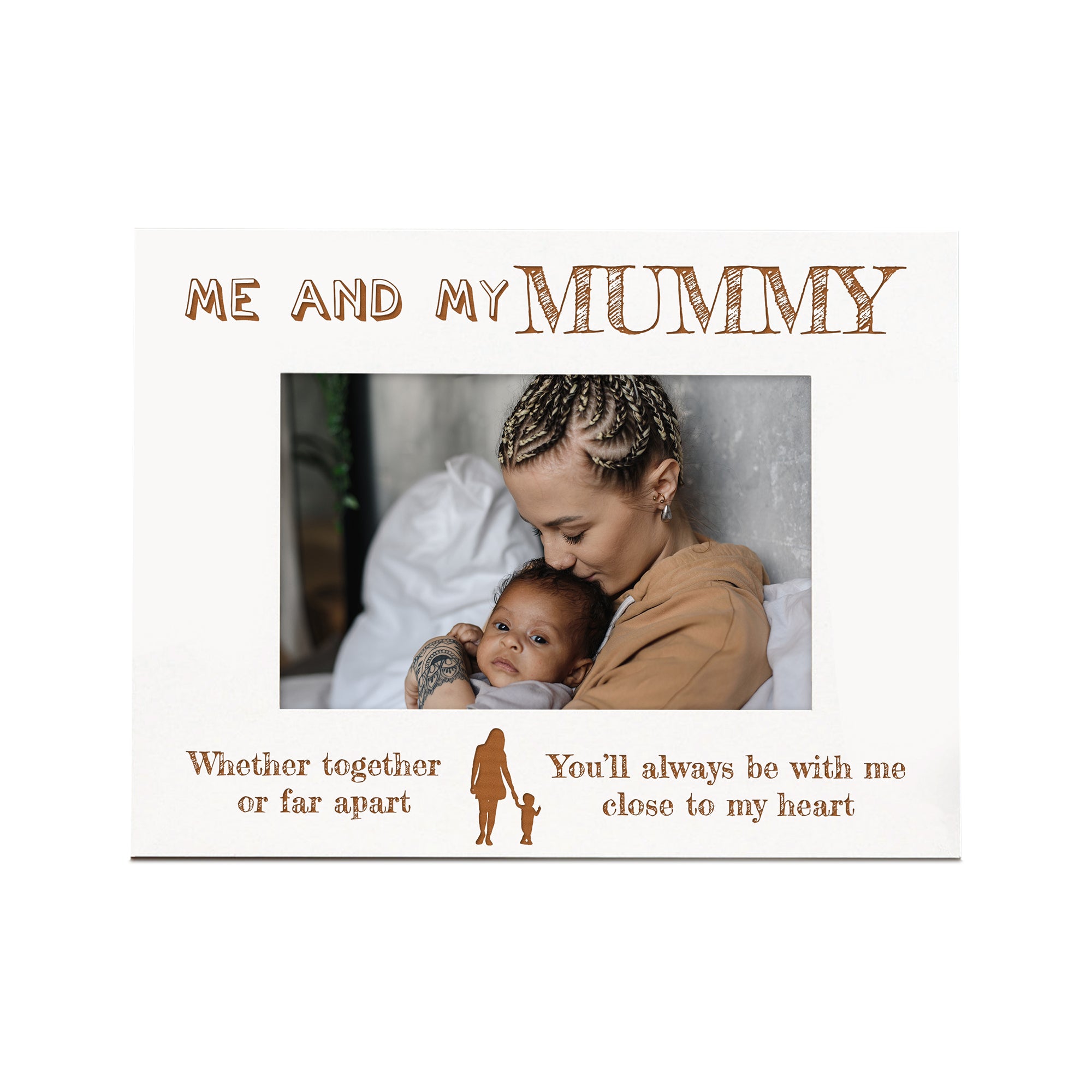 White Engraved Me and My Mummy Photo Frame Gift Close To My Heart Photo Frame ukgiftstoreonline
