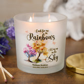 Personalised Large Candle Memorial Remembrance Gift Rainbows In The Sky