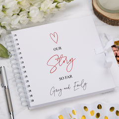 Personalised Our Story So Far Anniversary Scrapbook Photo Album