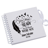 Personalised Memorial Scrapbook, Guest Book, Photo album Wings Were Ready