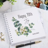 Personalised Any Age Birthday Eucalyptus Scrapbook, Guest Book, Photo Album