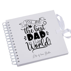 Personalised Best Dad in The World Scrapbook Photo Album Keepsake Memory Book