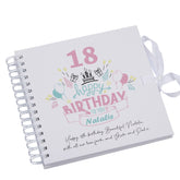 Personalised Any Age Happy Birthday Gift for Her Scrapbook Photo Album Or Guest Book 18th, 21st, 30th, 40th, 50th, 60th