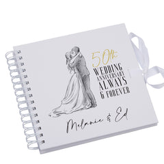 Personalised 50th Anniversary Gift Scrapbook Photo Album Guest Book