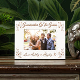 White Engraved Personalised Grandmother Of The Groom Photo Frame Gift