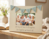 Family Photo Frame Gift 6" x 4" Vintage Style With Bunting Wording photo frame ukgiftstoreonline