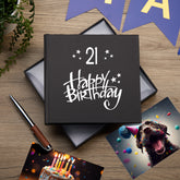 21st Birthday Black Photo Album Gift For Him 50 x 6" x 4" Photos