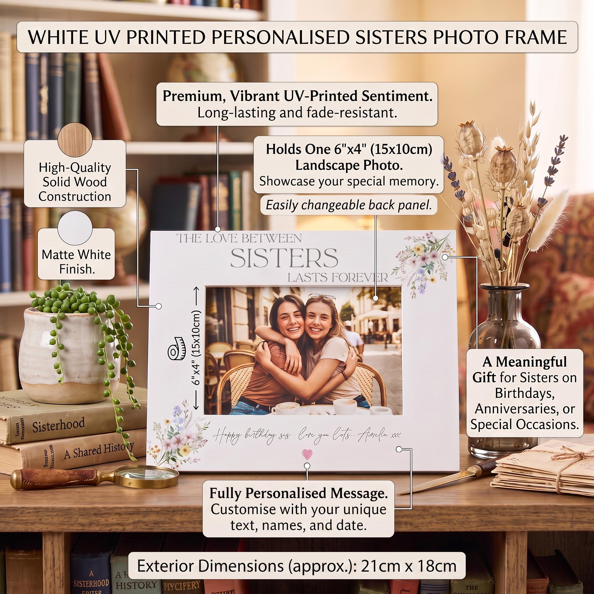 a picture frame with a picture of a couple on it