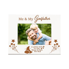 Me and My Godfather Love You To The Moon White Photo Frame Gift Godfather Photo Frame ukgiftstoreonline