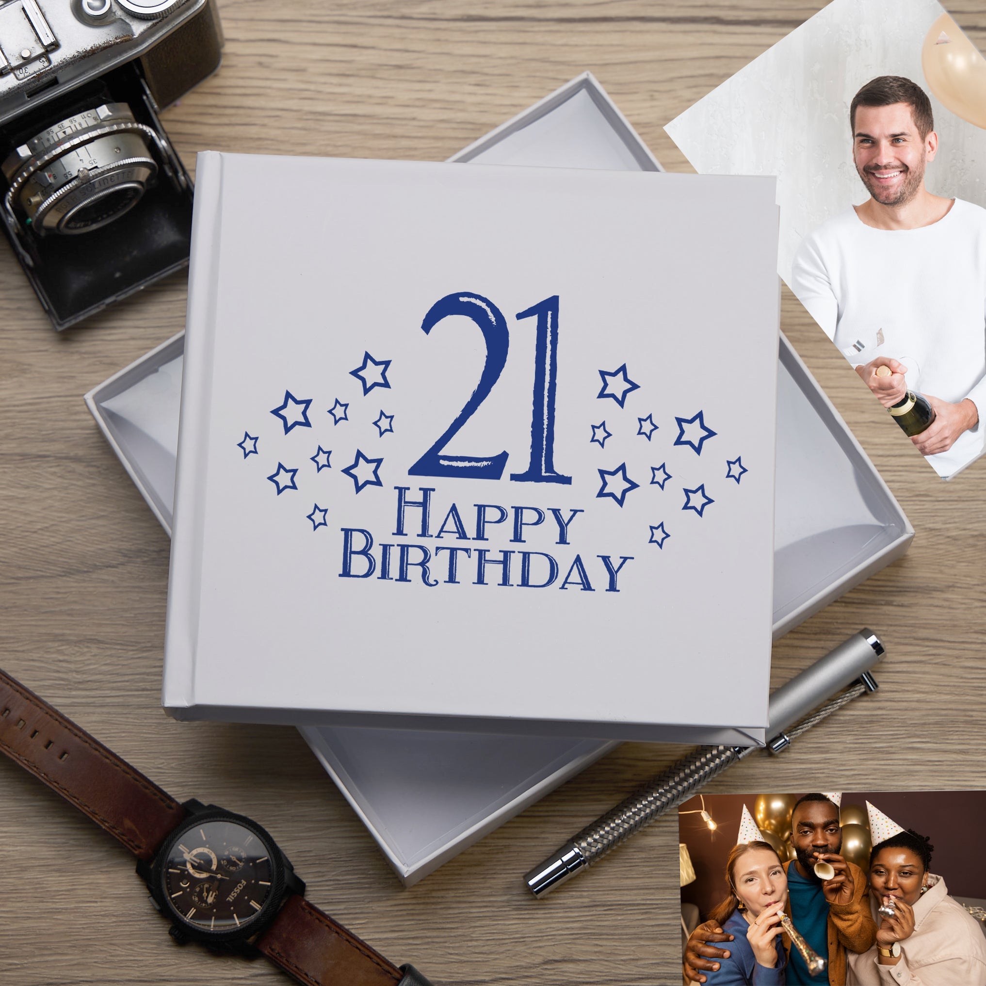 21st Birthday Photo Album Gift For Him For 50 x 6 by 4 Photos Pack of 5 Wholesale Trade Birthday Photo Album ukgiftstoreonline