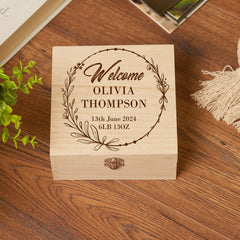 Personalised Large Wooden Memory Box Gifts Ideas For Boys and Girls Keepsake