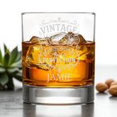 Personalised Bespoke Birthday Whisky Glass Any Age 70th, 60th, 50th, 40th, 30th