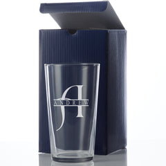 Personalised Engraved Name and Letter Beer Perfect Pint Glass Gift