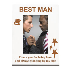 Best Man White Wooden Photo Frame Gift