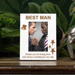 Best Man White Wooden Photo Frame Gift